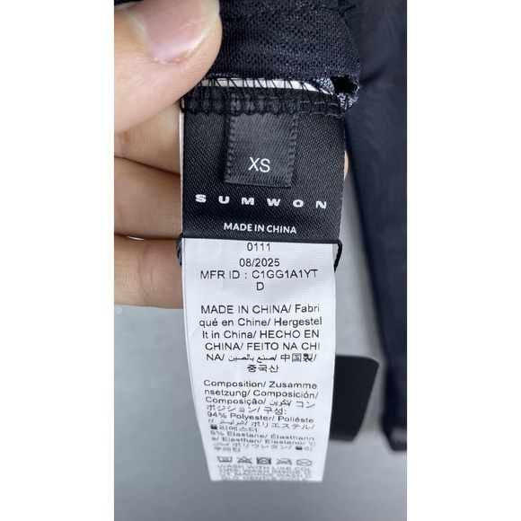 Sumwon Shirt Womens XS Black Mesh America's Sweetheart Sheer Long Sleeve - Picture 4 of 8